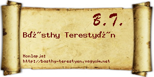 Básthy Terestyén névjegykártya